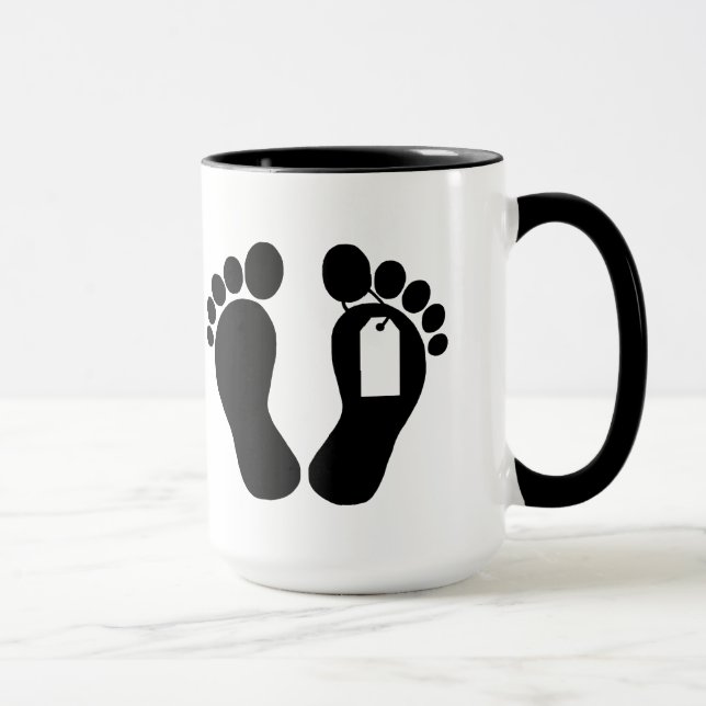 Silhouette Feet med Toe Märkre Mugg (Höger)