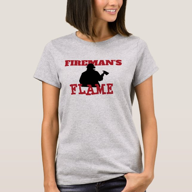 Silhouette Fireman's Flame Tee Shirt (Framsida)