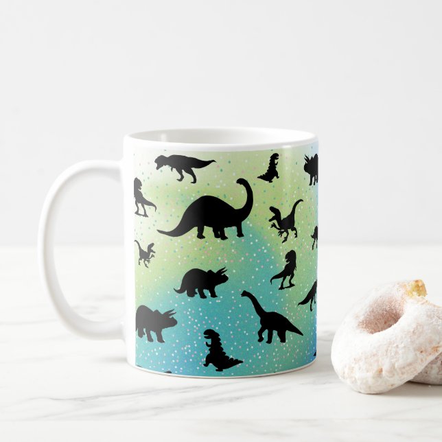 Silhouette fish shark Vale gradient Gnistra galax Kaffemugg (Med munk)