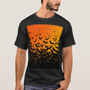 Silhouette Fladdermöss Vampire Dracula Halloween M T Shirt