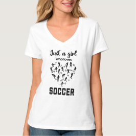 Silhouette-flickor som spelar fotboll t shirt
