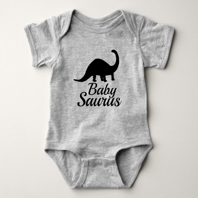 Silhouette för babySaurus Brontosaurus T Shirt (Framsida)