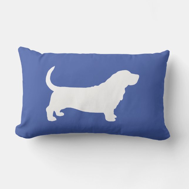 Silhouette för Bassethundhund Lumbarkudde (Framsida)