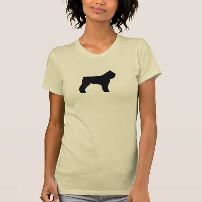 Silhouette för Bouvier des Flandres T-shirt (Framsida)