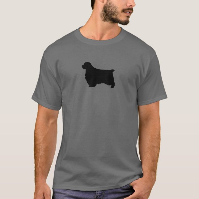 Silhouette för Clumber Spaniel T-shirt (Framsida)