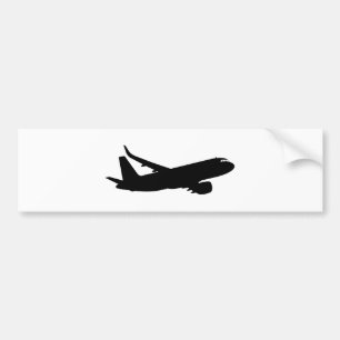 Silhouette för flygplanjetflygplansvart som ska bildekal