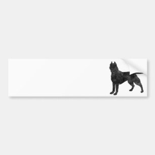 Silhouette för Grunge för groptjurhund Bildekal