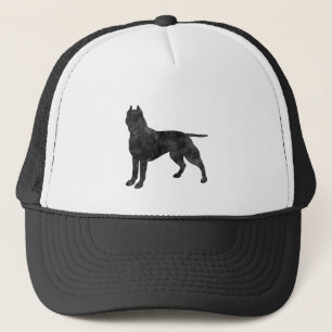 Silhouette för Grunge för groptjurhund Truckerkeps