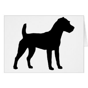 Silhouette för jackRussell Terrier Hälsningskort
