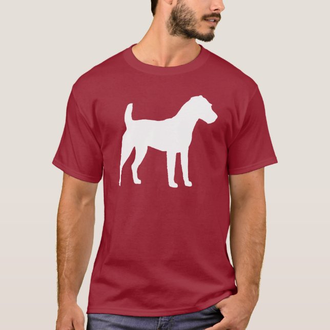 Silhouette för jackRussell Terrier T-shirt (Framsida)