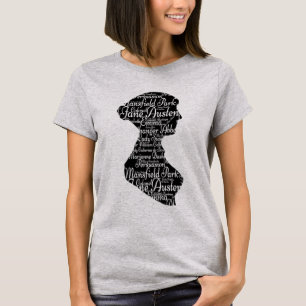 Silhouette för Jane Austen t skjortaHerr Darcy t T Shirt