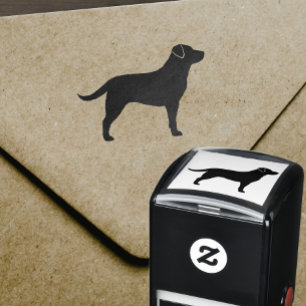 Silhouette för Labrador Retriever Självfärgande Stämpel