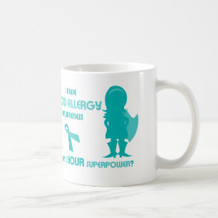 Silhouette för medvetenhet för allergi för kaffemugg