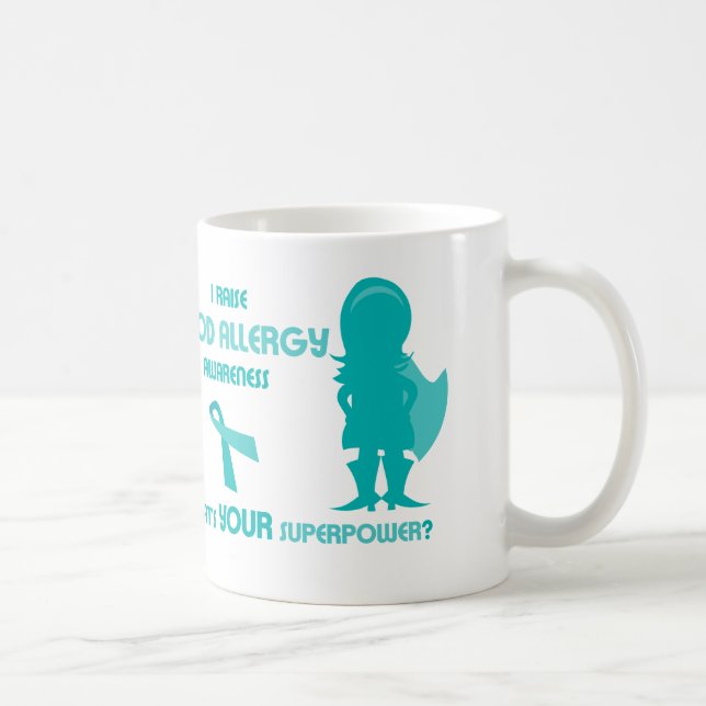 Silhouette för medvetenhet för allergi för kaffemugg (Höger)