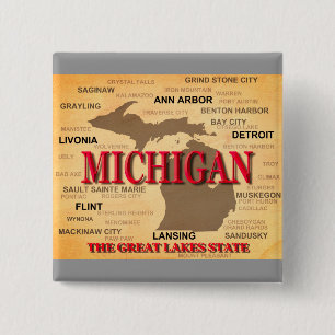 Silhouette för Michiganpridekarta Knapp