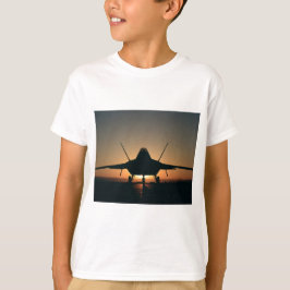 Silhouette för militärflygplan tee shirt