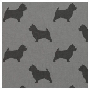 Silhouette för Norwich Terrier Tyg