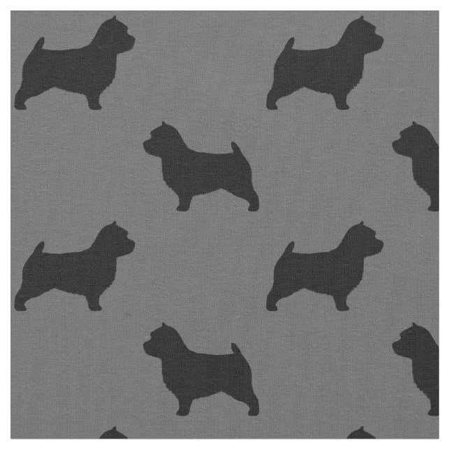 Silhouette för Norwich Terrier Tyg (Närbild)