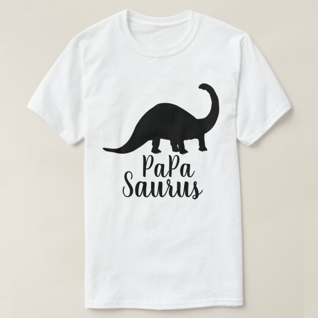 Silhouette för pappaSaurus Brontosaurus T Shirt (Design framsida)
