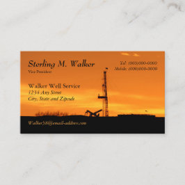 Silhouette för rigg för OilfieldWorkover tjänste- Visitkort
