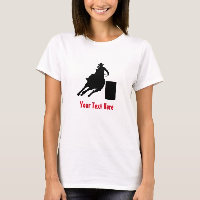 Silhouette för Rodeotrummatävla Tee Shirt (Framsida)