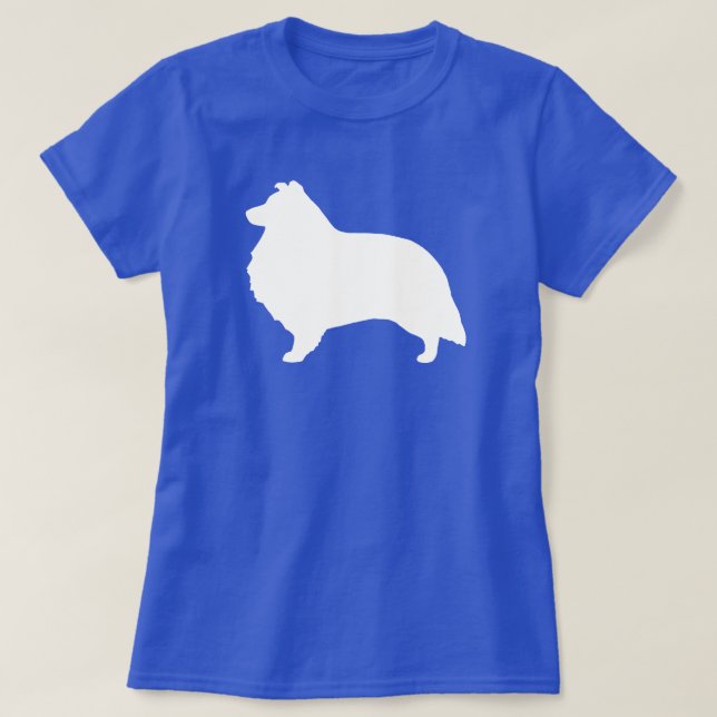 Silhouette för Shetland Sheepdog T Shirt (Design framsida)