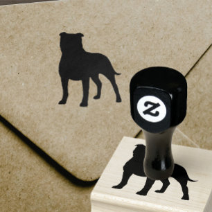 Silhouette för Staffordshire tjurTerrier Stämpel
