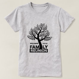 Silhouette för svart för träd för familjmötehjärta t-shirt