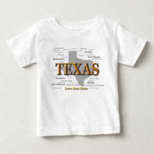 Silhouette för Texas statlig pridekarta T-shirt