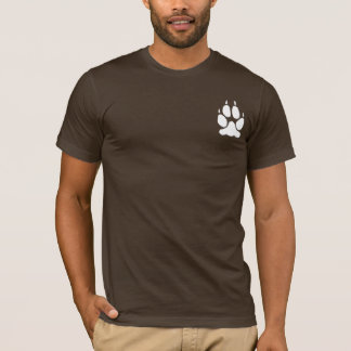 Silhouette för tryck för vitvargtass t-shirt