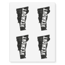 Silhouette för Vermont hem- vintagekarta