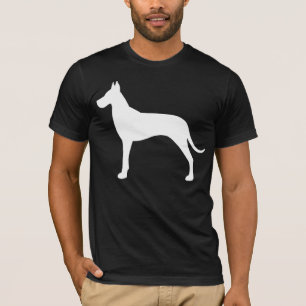 Silhouette för vitgreat danehund t shirt