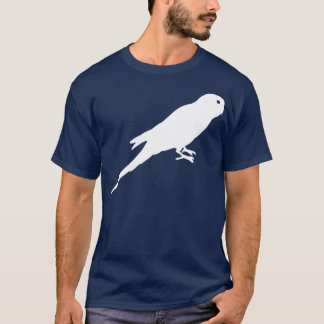Silhouette för vitparakiterfågel tee