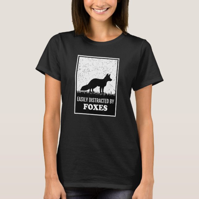 Silhouette Fox Stil är lätt uppdelat av rävar T Shirt (Framsida)
