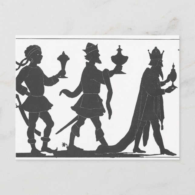 Silhouette från de tre Kung Vykort (Framsida)