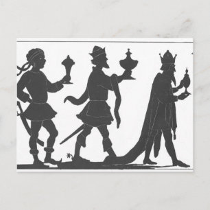 Silhouette från de tre Kung Vykort