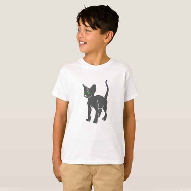 Silhouette från den egyptiska katten - Välj tillba T Shirt (Hel framsida)