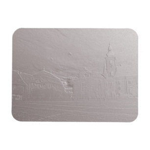 Silhouette från den gamla Rumänien Sibiu Magnet
