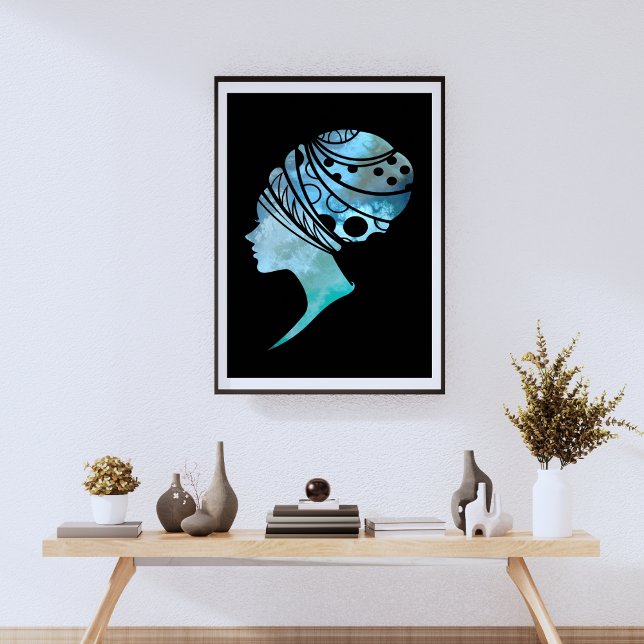 Silhouette från en afrikansk kvinna poster (Skapare uppladdad)