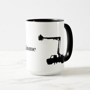 Silhouette från Lineman Lastbil och Linemen Mugg