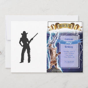 Silhouette från Westernare Cowgirl Inbjudningar