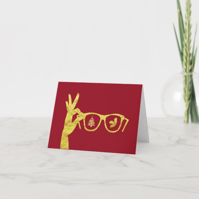 Silhouette Glass Optometrist-julkort Kort (Framsida)