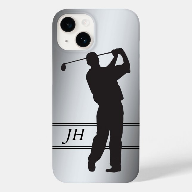 Silhouette Golfer Monogram (Baksida)