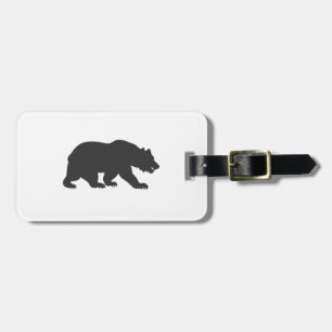Silhouette grizzly-björn-Välj bakgrund färg Bagagebricka