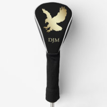 Silhouette Guld Eagle Monogram på Black