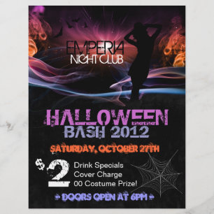 Silhouette Halloween Promotional Klubb Flyer