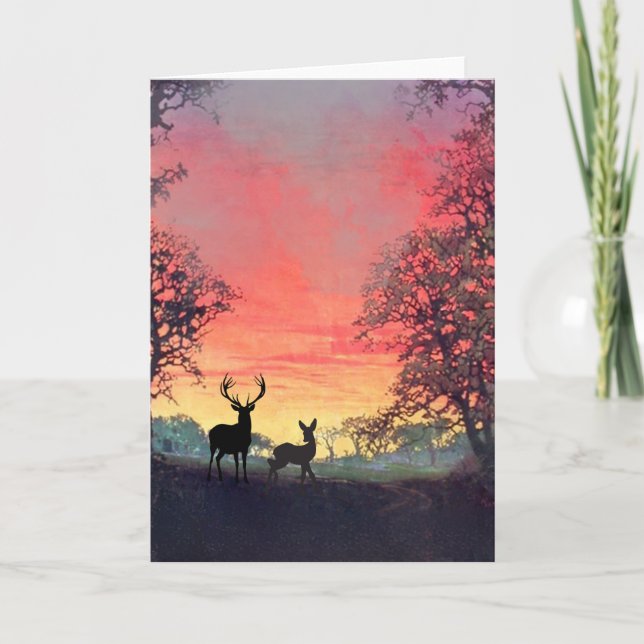 Silhouette-hälsningskort Kort (Framsida)