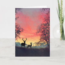 Silhouette-hälsningskort