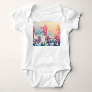 Silhouette handflatan träd, solnedgången abstrakt. t shirt