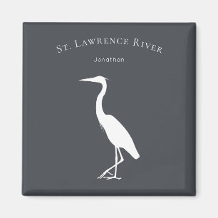 silhouette Heron Egret stående personlig Magnet